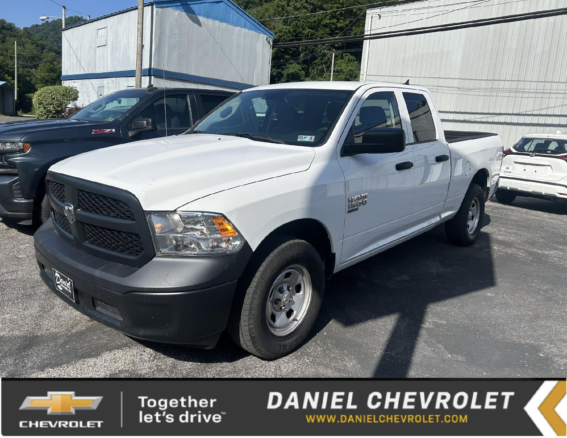 2022 RAM 1500 Classic Tradesman in White — front three-quarter view