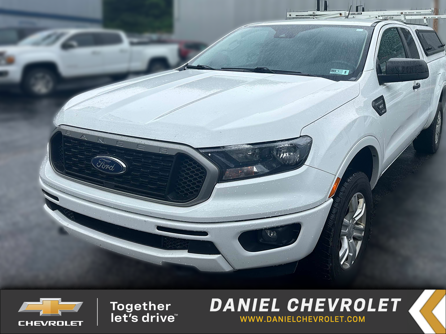 2022 Ford Ranger XLT in White — front three-quarter view