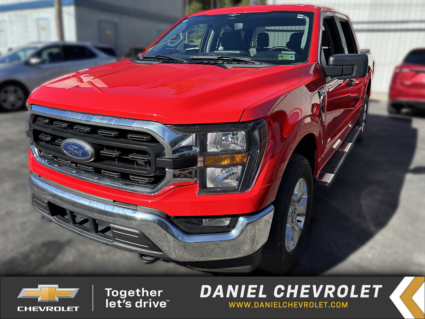 2023 Ford F-150 XLT in Red — front three-quarter view