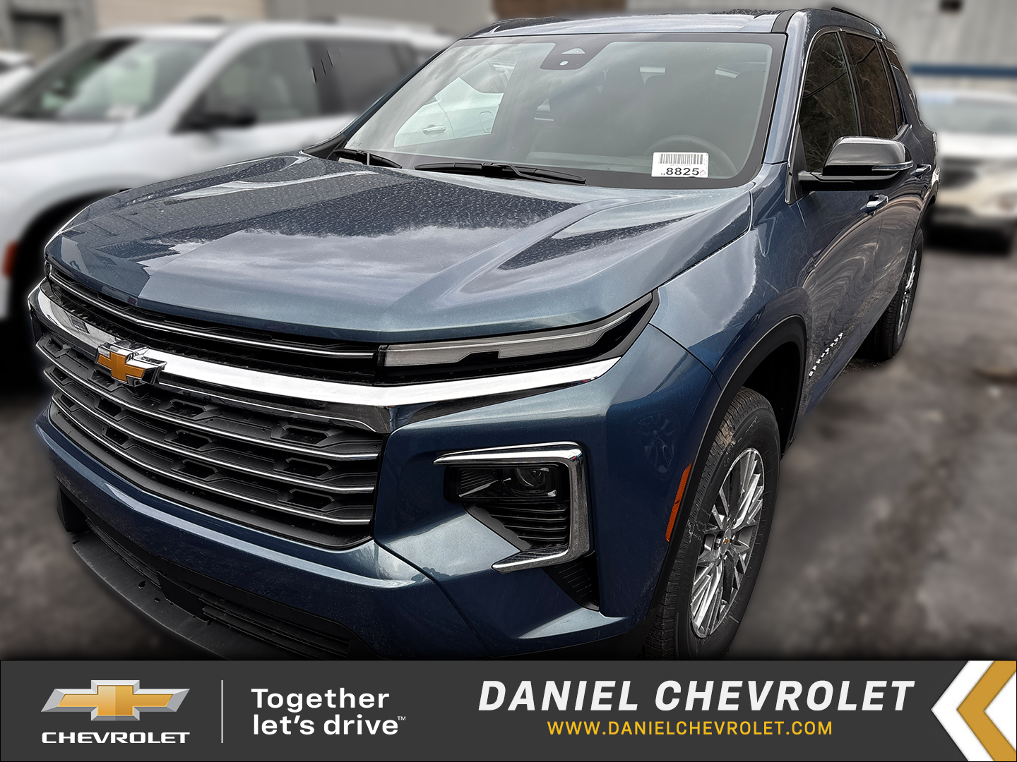 2026 Chevrolet Traverse LT in Lakeshore Blue Metallic — front three-quarter view