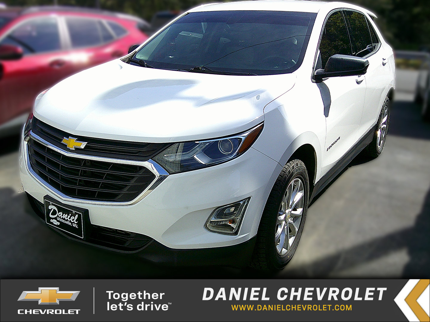 2019 Chevrolet Equinox LS in Summit White — front three-quarter view