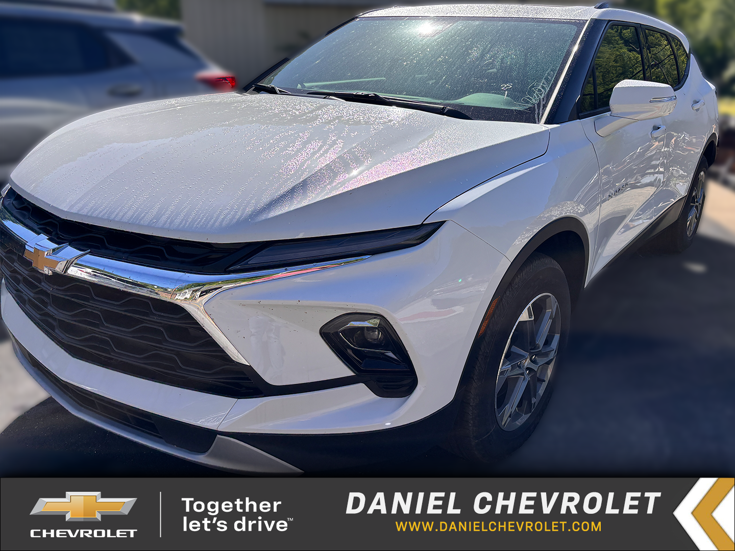 2026 Chevrolet Blazer 3LT in Summit White — front three-quarter view
