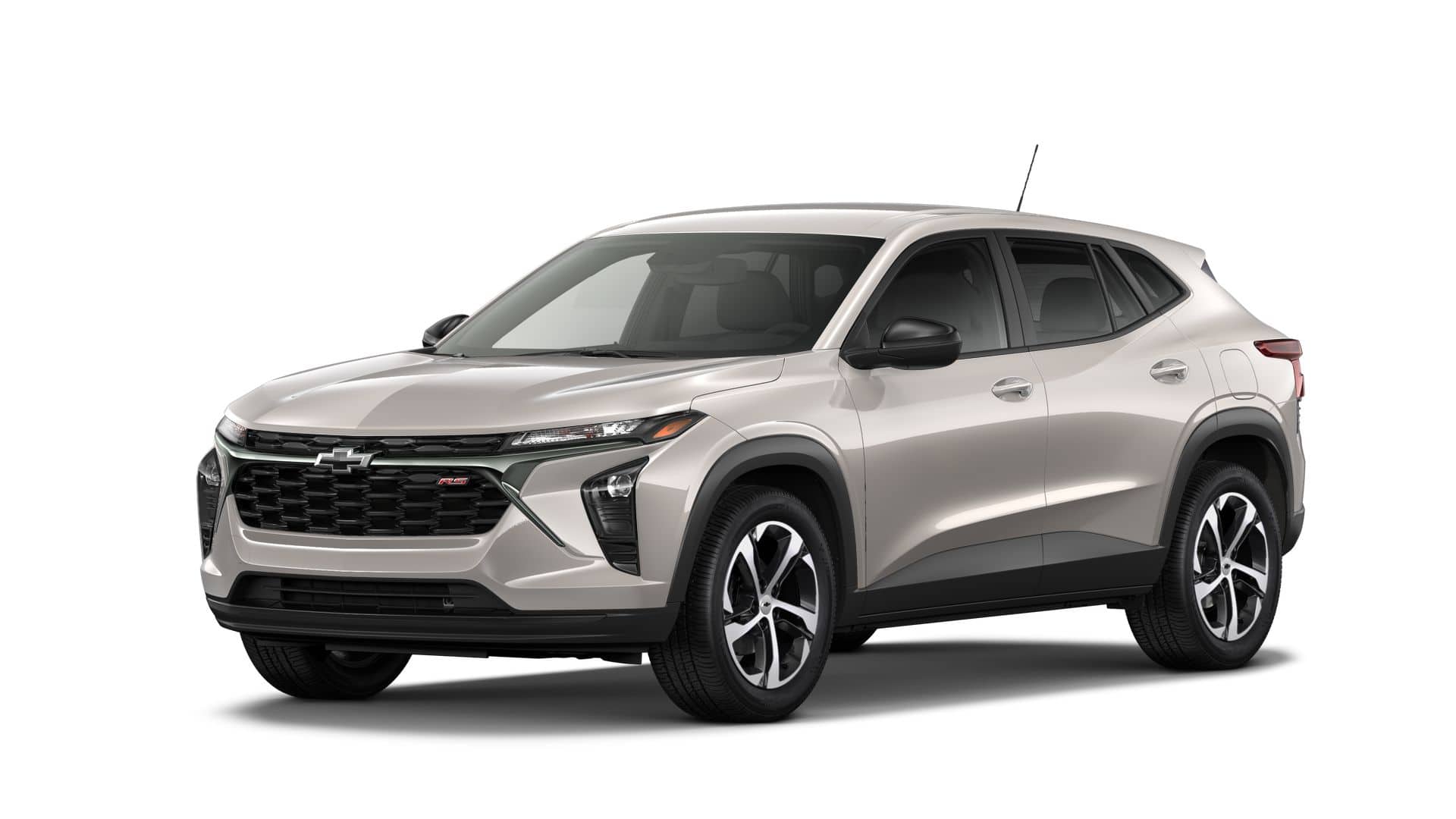 2026 Chevrolet Trax 1RS in White Sands — front three-quarter view